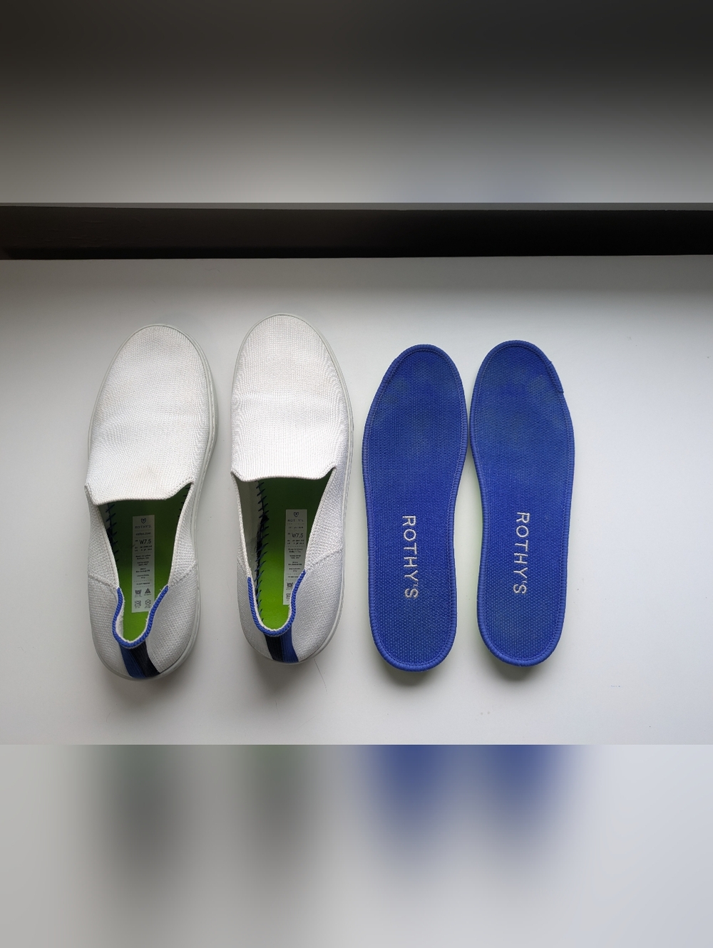 Rothy's The Original Slip On Sneaker Bright White  7.5 - Picture 8 of 11